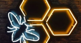 "Bee" custom neon sign