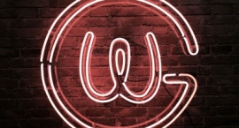 "WG" custom logo neon sign
